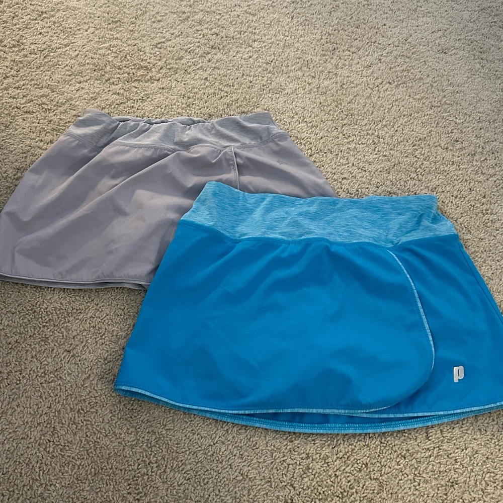Blue and Gray Sports Skorts